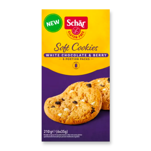 Schär Soft Cookies White Chocolate and Berry 6 Stuks