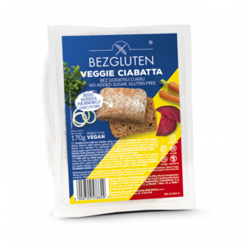 Bezgluten Veggie Ciabatta 2 stuks