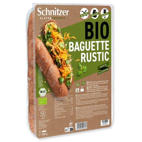 Schnitzer Baguette Rustic 2 Stuks Biologisch