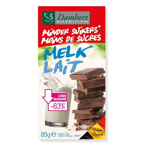 Damhert Melk Chocolade Minder Suiker