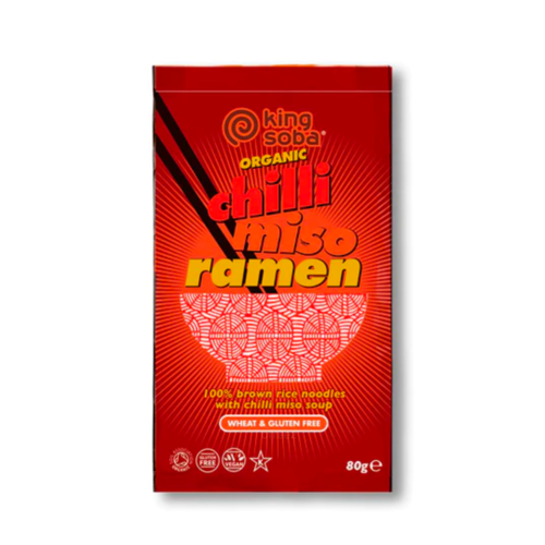 King Soba Chili Miso Ramen Biologisch 80 gram