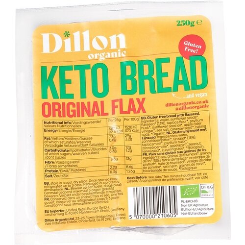 Dillon Organic Original Flax Keto Bread Biologisch - Glutenvrij