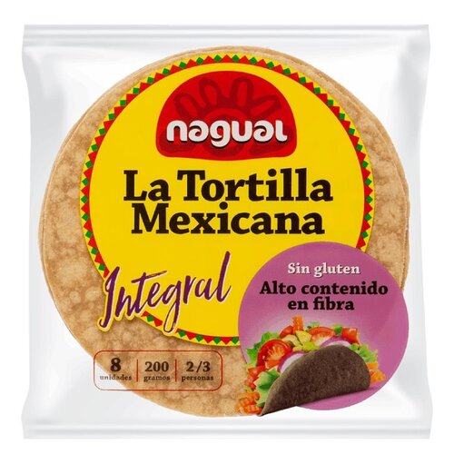 Nagual Authentieke Mexicaanse volkoren mais Tortilla's Ø 15cm 8 stuks