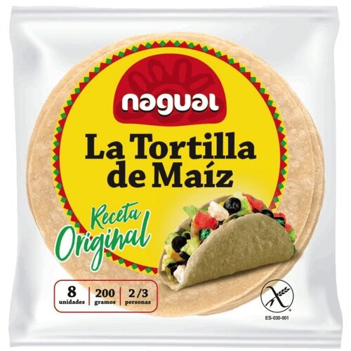 Nagual Authentieke Mexicaanse witte mais Tortilla's Ø 15cm 8 stuks