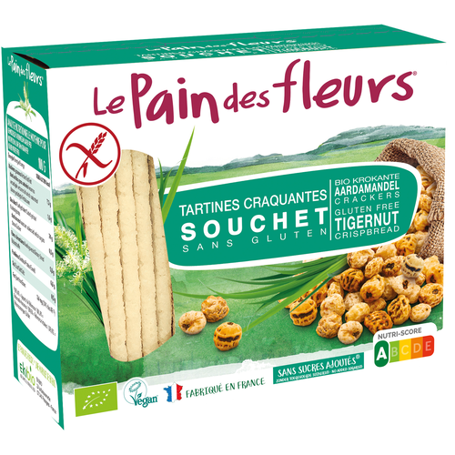 Le Pain des Fleurs Krokante Crackers Aardamandel Biologisch