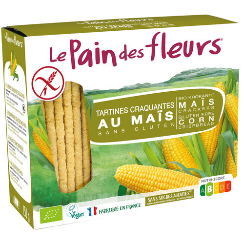 Le Pain des Fleurs Krokante Crackers Mais Biologisch