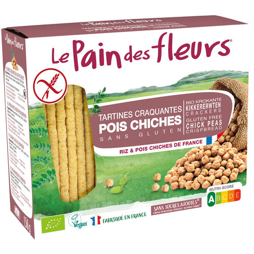 Le Pain des Fleurs Krokante Crackers Kikkererwten Biologisch