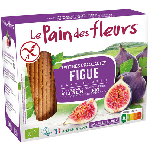 Le Pain des Fleurs Krokante Crackers Vijg Biologisch