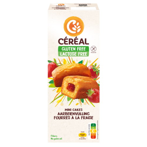 Cereal Mini Cakejes met Aardbeienvulling