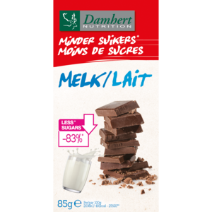 Damhert Melk Chocolade Minder Suiker - Glutenvrij