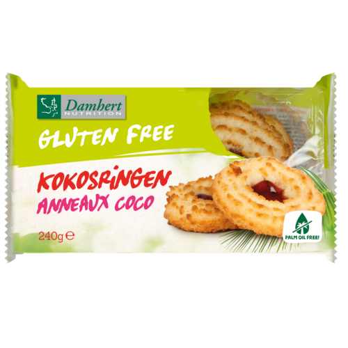 Damhert Kokosringen met Fruitvulling 6 stuks - Glutenvrij