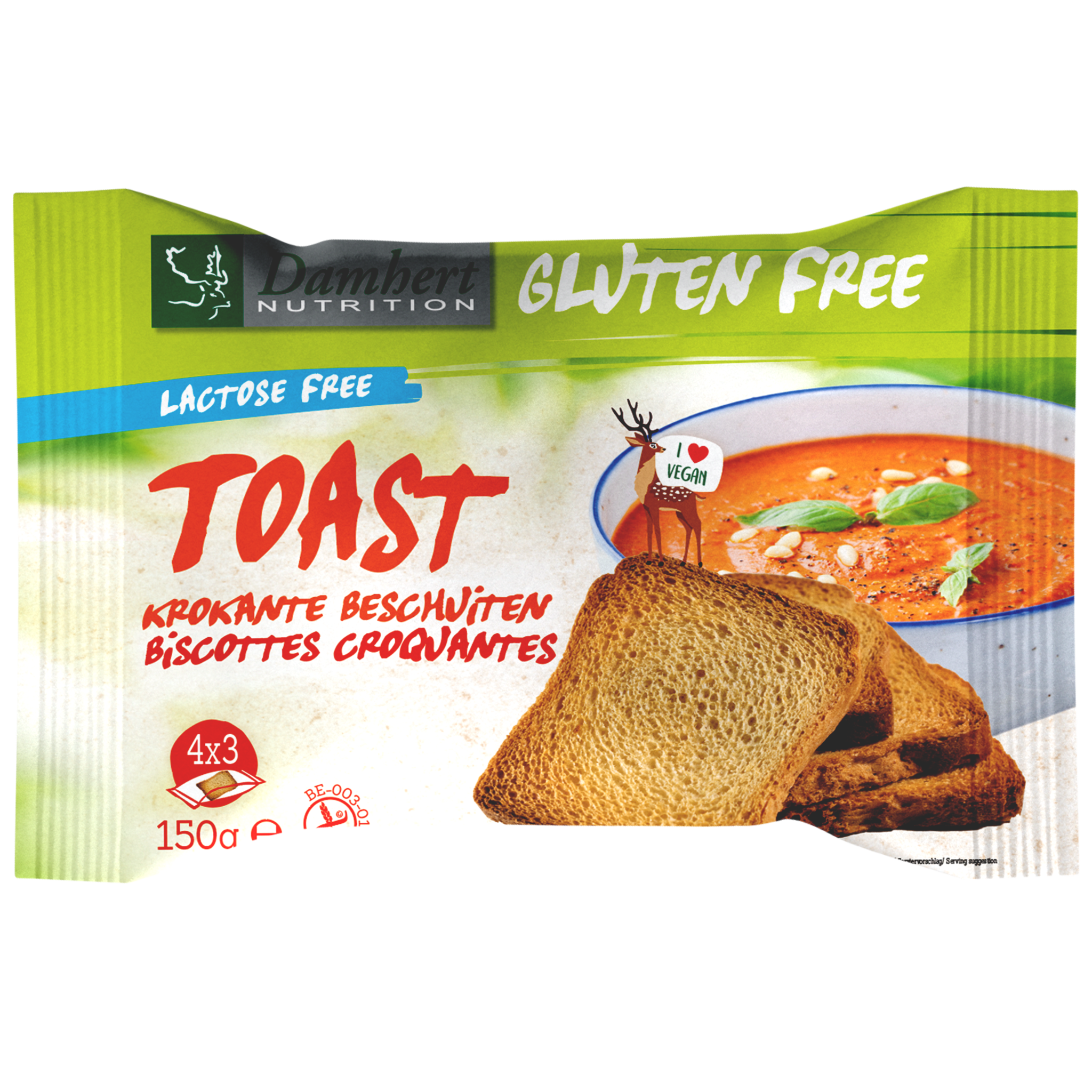 Krokante Toastjes Lactosevrij - Glutenvrij