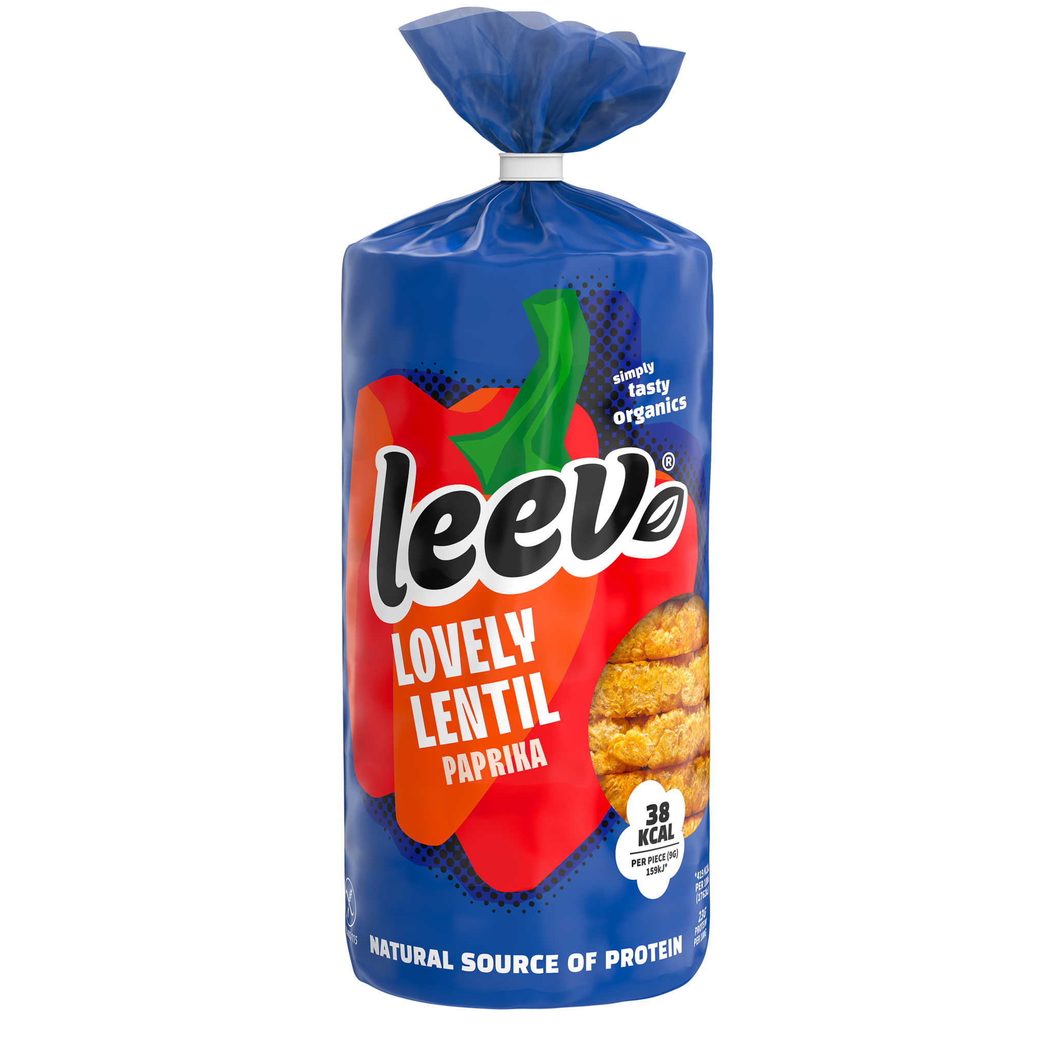 Linzenwafels met  Paprikasmaak Biologisch 117 gram - Glutenvrij