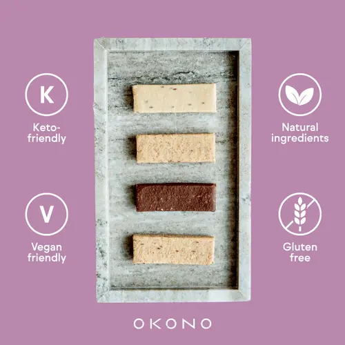 Okono Double Chocolate Energy Bar - Glutenvrij Okono Double Chocolate Energy Bar - Glutenvrij