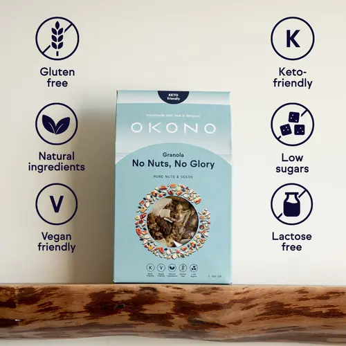 Okono Granola No Nuts, No Glory - Glutenvrij Okono Granola No Nuts, No Glory - Glutenvrij