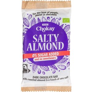Chokay Pure Chocoladereep Salty Almond Biologisch - Glutenvrij