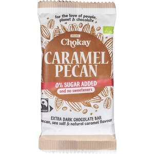 Chokay Pure Chocoladereep Caramel Pecan Biologisch - Glutenvrij
