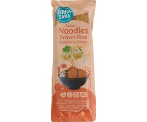 TerraSana Bruine Rijstnoedels Pompoen Gember Biologisch - Glutenvrij
