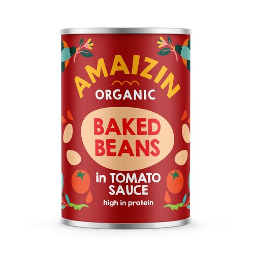 Amaizin Witte Bonen in Tomatensaus Biologisch - Glutenvrij