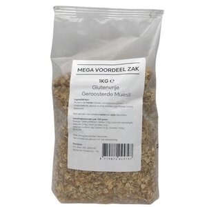 Het Glutenvrije Huismerk Geroosterde Muesli Voordeelzak 1kg - Glutenvrij