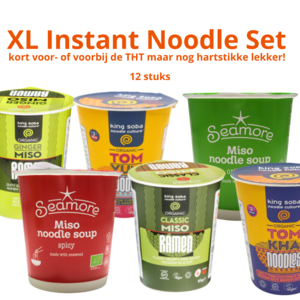 King Soba XL Instant Noodle Set 12st  THT 10-2023- Glutenvrij