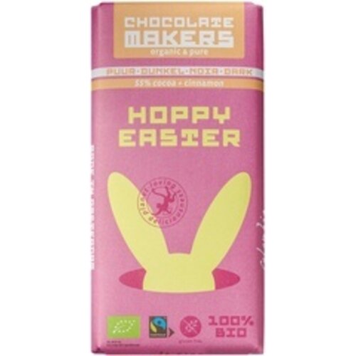 Chocolate Makers Hoppy Easter Pure Chocoladereep 55% Kaneel - Glutenvrij