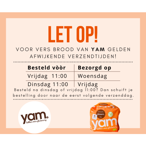 YAM Desem Haverbrood Biologisch - Glutenvrij