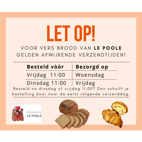 Le Poole Bruinbrood gesneden 500g - Glutenvrij