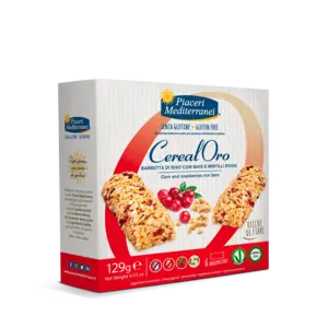 Piaceri Mediterranei Maïs en Cranberry Rice Bar - Glutenvrij