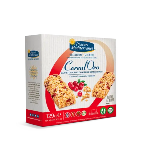 Piaceri Mediterranei Maïs en Cranberry Rice Bar - Glutenvrij