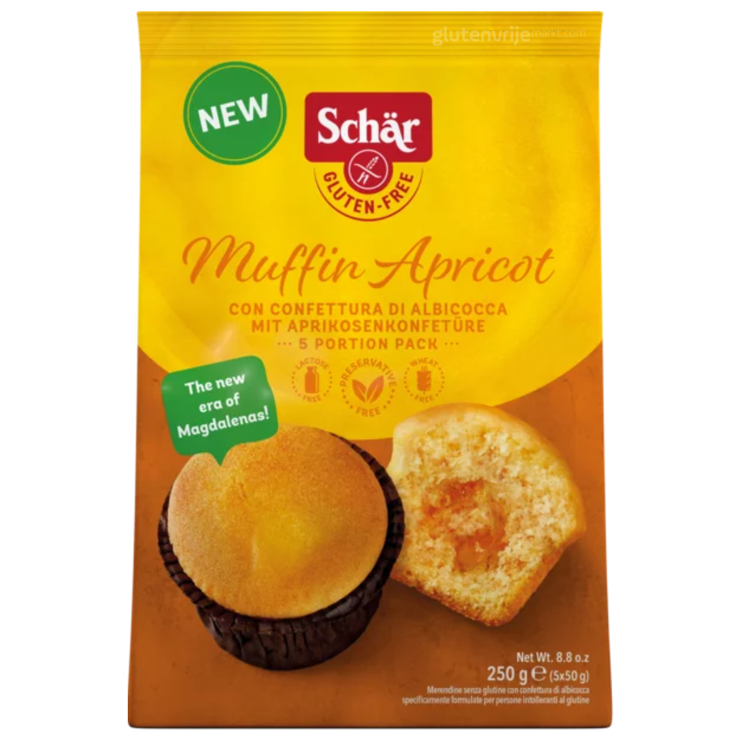 Abrikozen Muffins 5 stuks - Glutenvrij Abrikozen Muffins 5 stuks - Glutenvrij