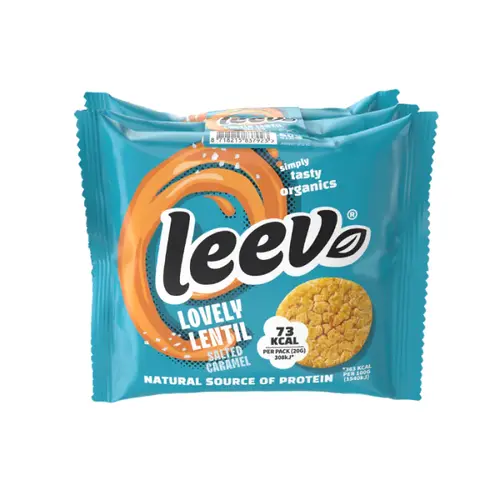 Leev Linzenwafels Salted Caramel 3x2 stuks - Glutenvrij