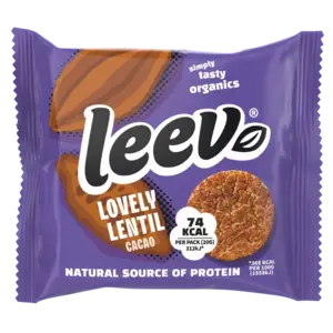 Leev Linzenwafels Cacao 1x2 stuks - Glutenvrij (THT 30-1-2026)