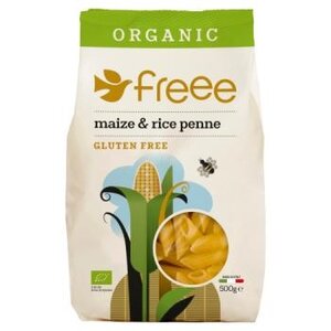Doves Farm Maïs en Rijst Penne 500 gram THT 31-5-2026 - Glutenvrij Doves Farm Maïs en Rijst Penne 500 gram THT 31-5-2026 - Glutenvrij