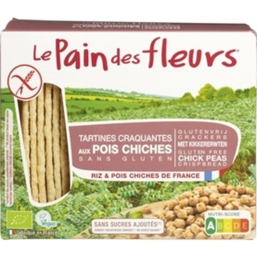 Le Pain des Fleurs Krokante Crackers Kikkererwten Biologisch - Glutenvrij