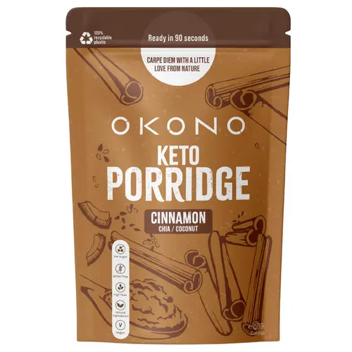 Okono Keto Porridge Cinnamon - Glutenvrij Okono Keto Porridge Cinnamon - Glutenvrij