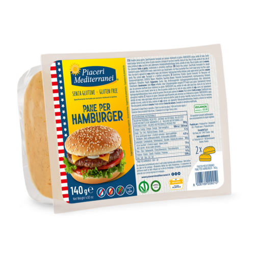 Piaceri Mediterranei Hamburgerbroodjes 2 stuks - Glutenvrij Piaceri Mediterranei Hamburgerbroodjes 2 stuks - Glutenvrij