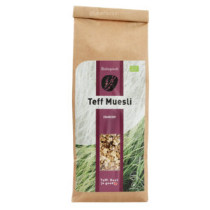 Dijksterhuis Teffvolkoren Teff Muesli Cranberry 250g - Glutenvrij & Biologisch