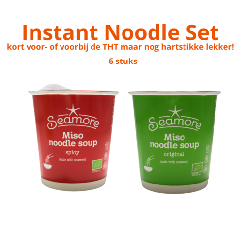 Seamore Instant Noodle Set 6st  THT 03-2025 - Glutenvrij Seamore Instant Noodle Set 6st  THT 03-2025 - Glutenvrij