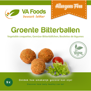 VA Foods/NOMM'it Groentebitterballen 9 Stuks - Glutenvrij