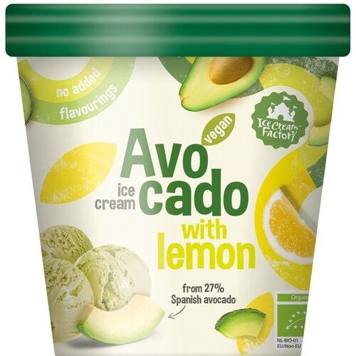 Ice Cream Factory Avocado Met Citroen IJs Biologisch - Glutenvrij