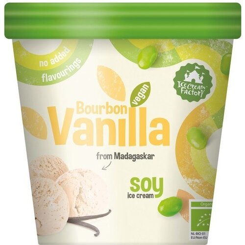 Ice Cream Factory Bourbon Vanille Soja IJs Biologisch - Glutenvrij