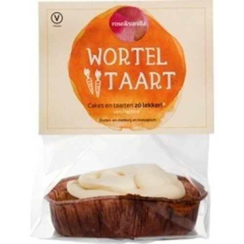 Rose & Vanilla Worteltaart Vegan - Glutenvrij Rose & Vanilla Worteltaart Vegan - Glutenvrij