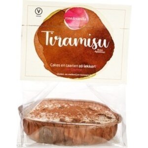 Rose & Vanilla Tiramisu Taart Vegan - Glutenvrij