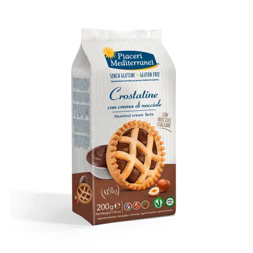 Piaceri Mediterranei Hazelnoot Taartje  4 stuks - Glutenvrij