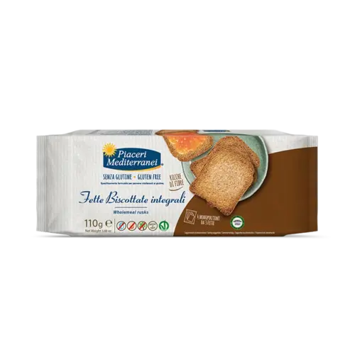 Piaceri Mediterranei Volkoren Beschuit - Glutenvrij