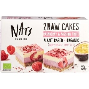 Nats Rawline Raw Cakes Framboos Passievrucht - Glutenvrij Nats Rawline Raw Cakes Framboos Passievrucht - Glutenvrij