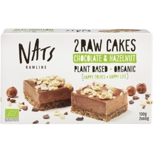 Nats Rawline Raw Cakes Chocolade Hazelnoot - Glutenvrij Nats Rawline Raw Cakes Chocolade Hazelnoot - Glutenvrij