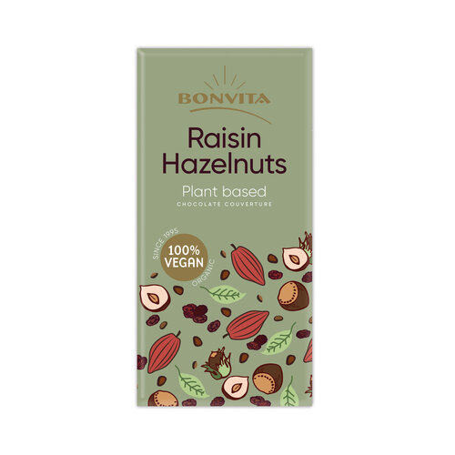 Bonvita Rijstmelk Chocolade Rozijn en Hazelnoot Biologisch THT 26-09-2025 - Glutenvrij