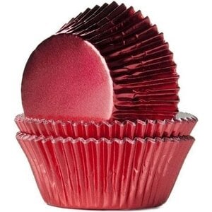House of Marie Cupcake Vormpjes Folie Rood 24 stuks - Glutenvrij